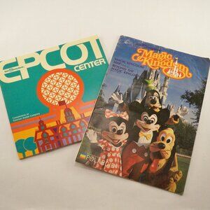 Disney World Epcot 82, *Magic Kingdom 83 Guides Vintage Ephemera